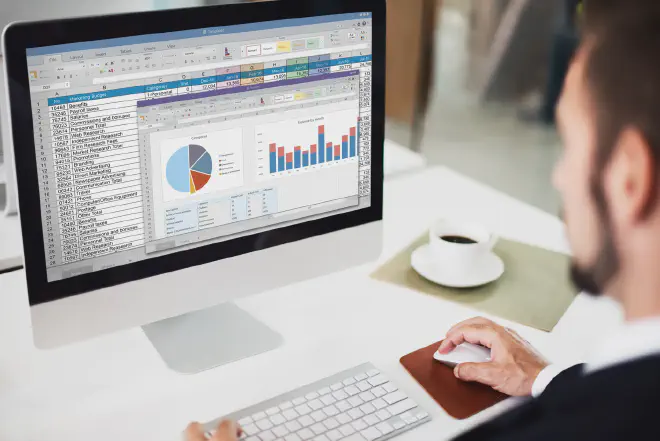 A visual guide demonstrating how to hide formulas in Excel